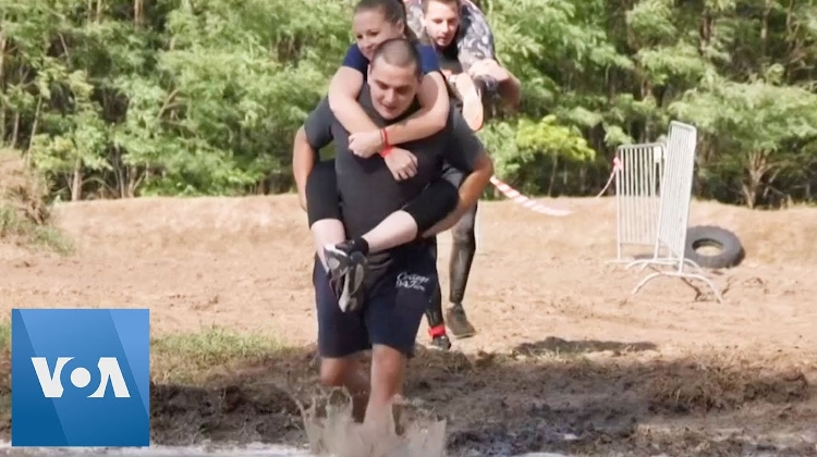 Video: Funny Wife-Carrying Race In Hungary