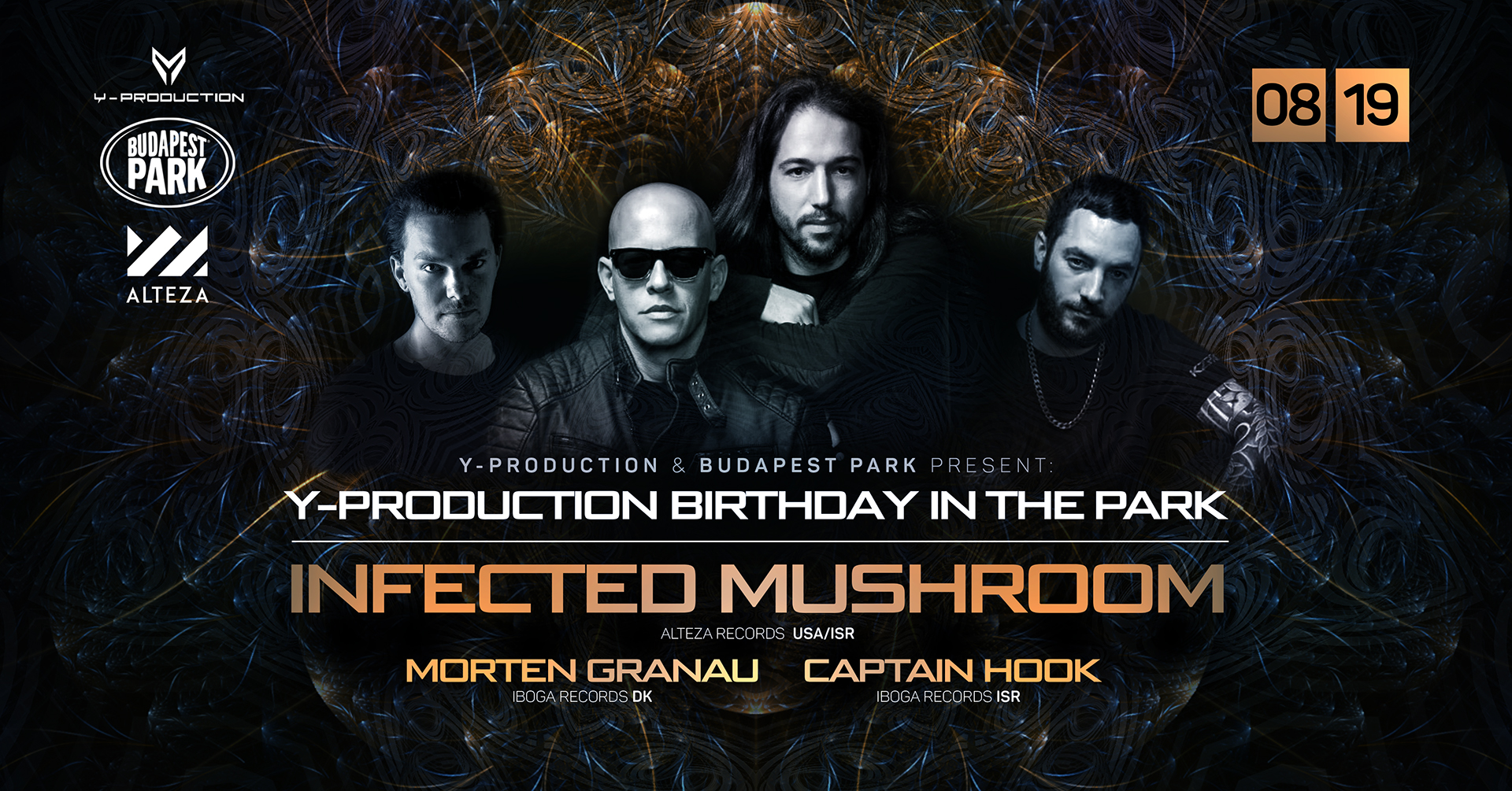 Infected Mushroom, DJ Captain Hook, Morten Granau Concert, Budapest Park, 19 August