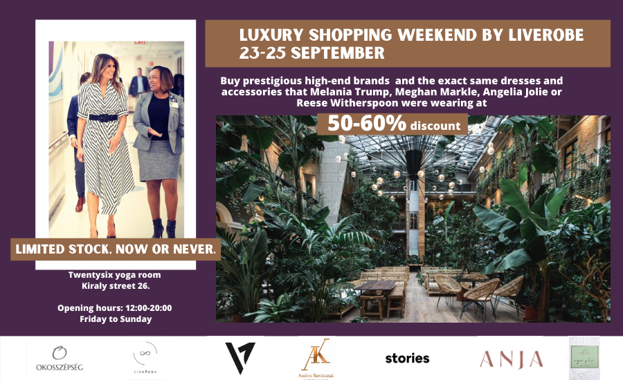 Luxury Shopping Weekend, Twentysix Budapest, 23 - 25 September