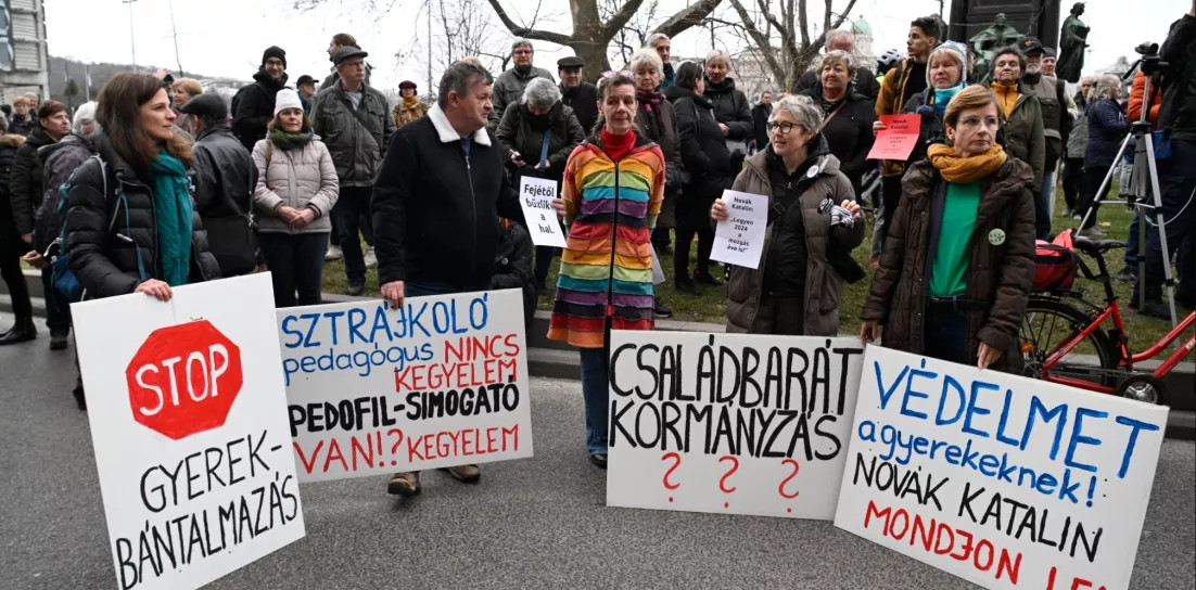 Mass Protest Held in Budapest About Child Sexual Abuse Case Pardon