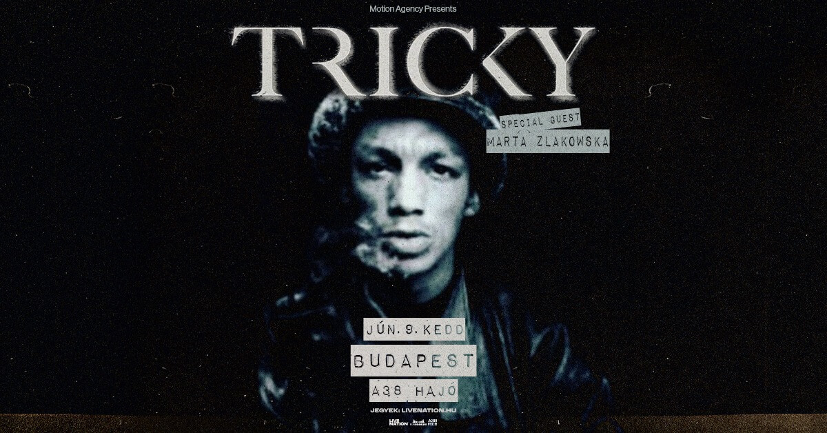 Trip-Hop Legend Tricky Returns to Budapest on 9 June