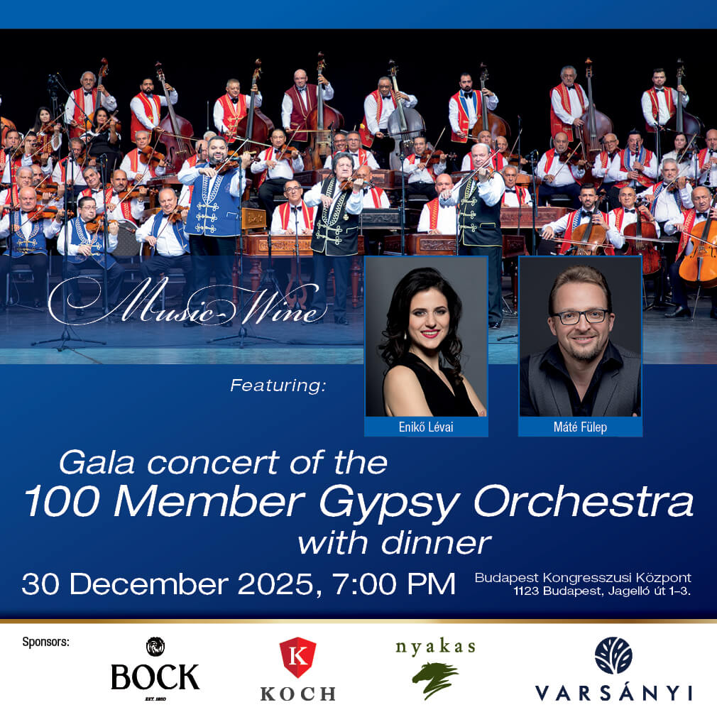 Gala Concert & Dinner: 100 Member Gypsy Orchestra, Budapest Congress Center, 30 December