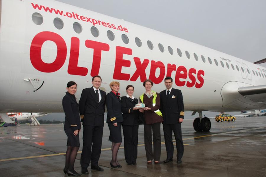 First OLT Express Flight From Dresden Arrives At Budapest Airport