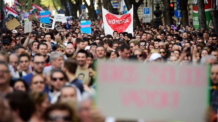 Demonstrations Against Election Results Held In Pécs, Debrecen