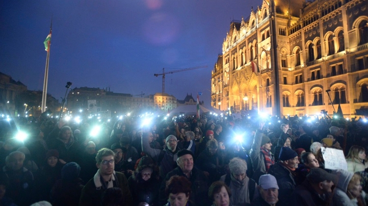 Thousands Join Protest For CEU In Budapest