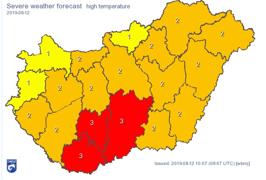 Third Degree Heat Alert In Place In Hungary