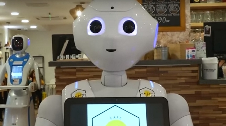 Video Robots Serve Up Food Fun Enjoy  Budapest  Cafe  