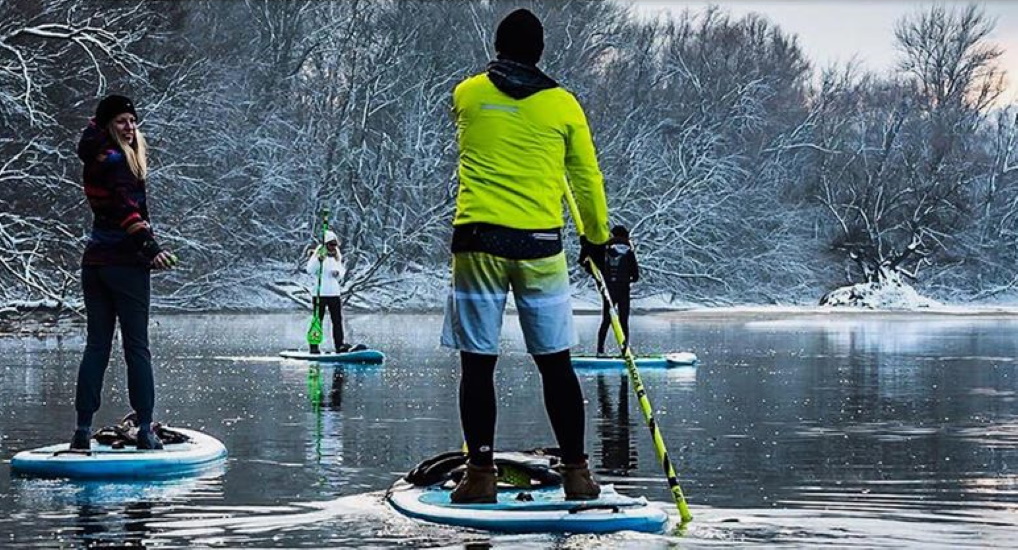 'Christmas SUP' In Budapest, 23 December