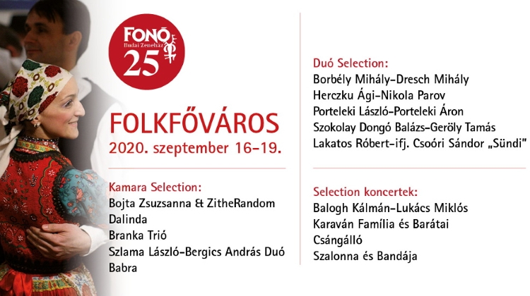 'Fonó25' Folk Capital @ Buda Music House, 16 – 19 September