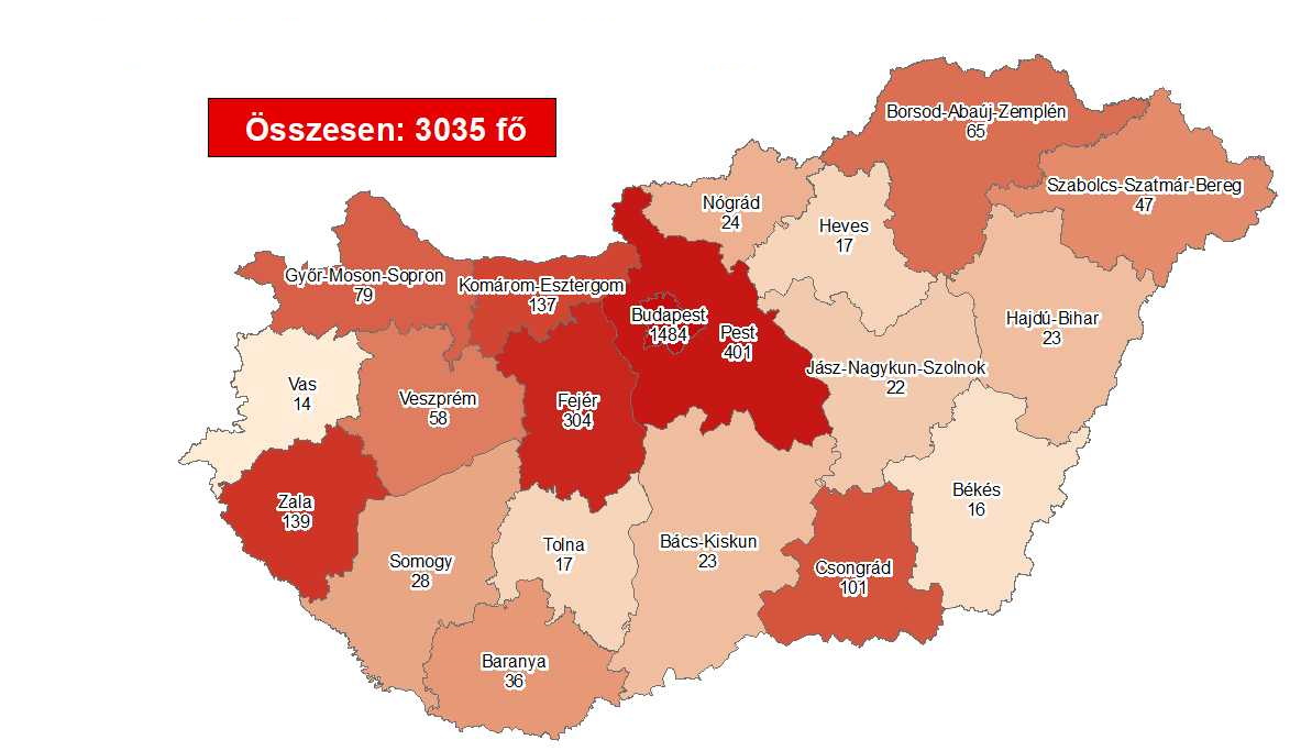 Coronavirus: Cases Rise To 3035, With 351 Deaths In Hungary