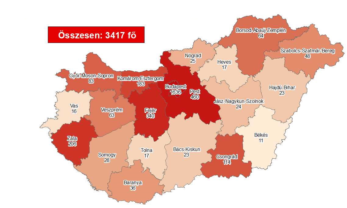 Coronavirus Cases Rise To 3417 With 442 Deaths In Hungary