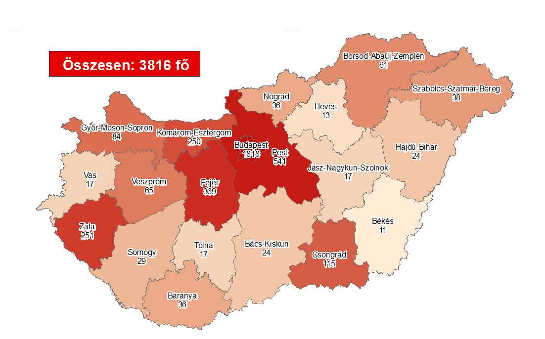 Coronavirus: Cases Rise To 3816, With 509 Deaths In Hungary