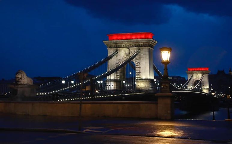 Budapest Bridge Tribute To Belarusian Protesters