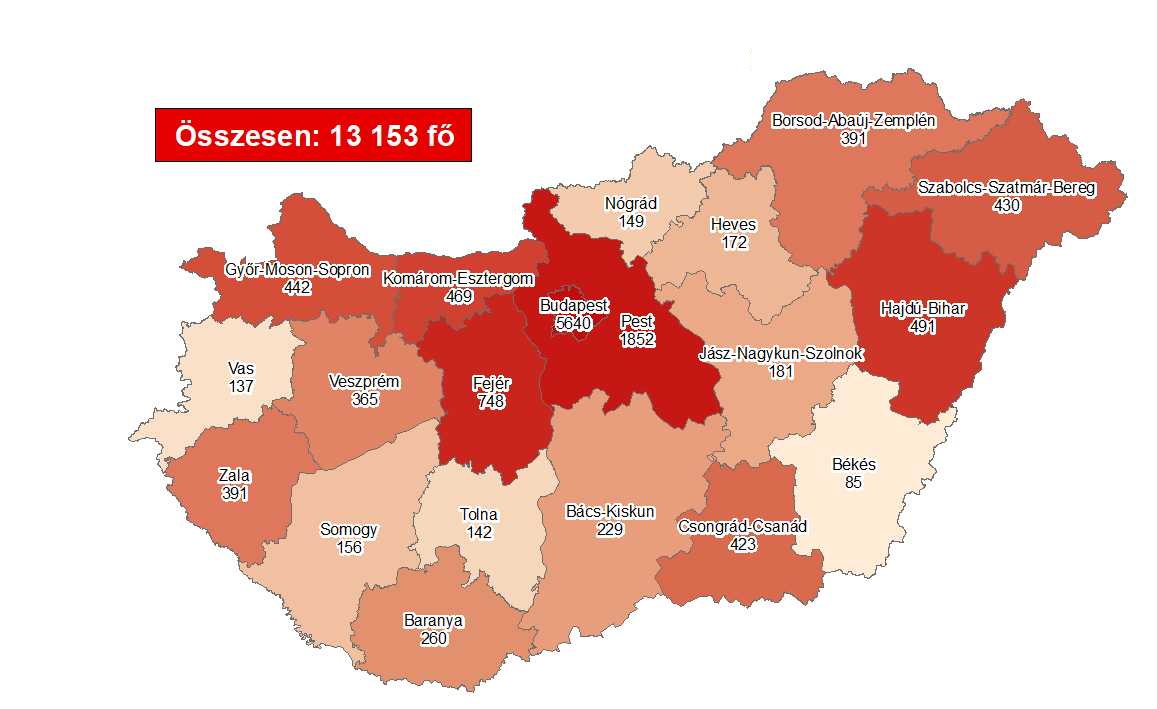 Coronavirus: Active Cases Stand At 8,394 With 5 New Deaths In Hungary