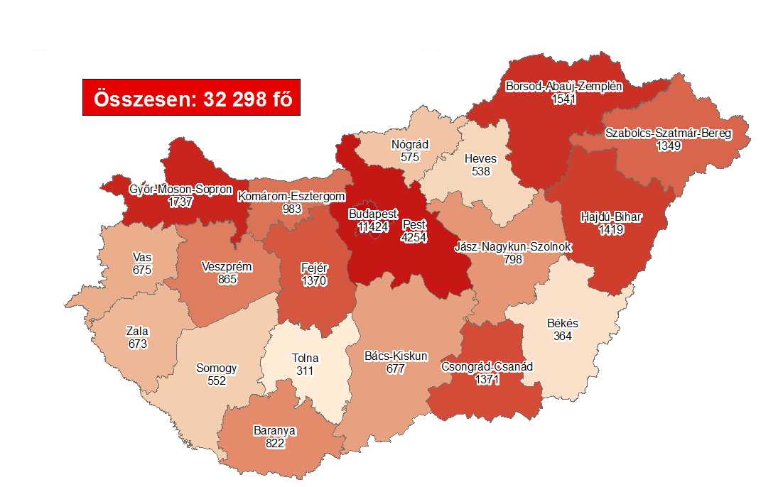 Coronavirus: Active Cases Stand At 22,722 With 20 New Deaths In Hungary