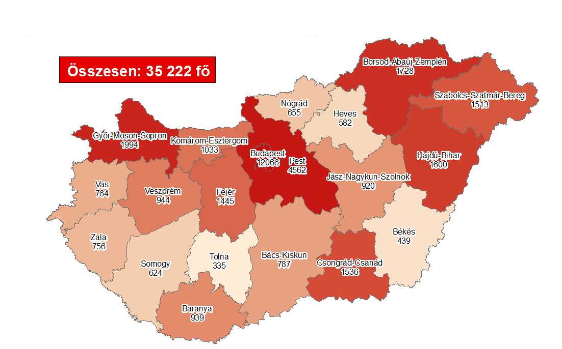 Coronavirus: Active Cases Stand At 25,107 With 15 New Deaths In Hungary