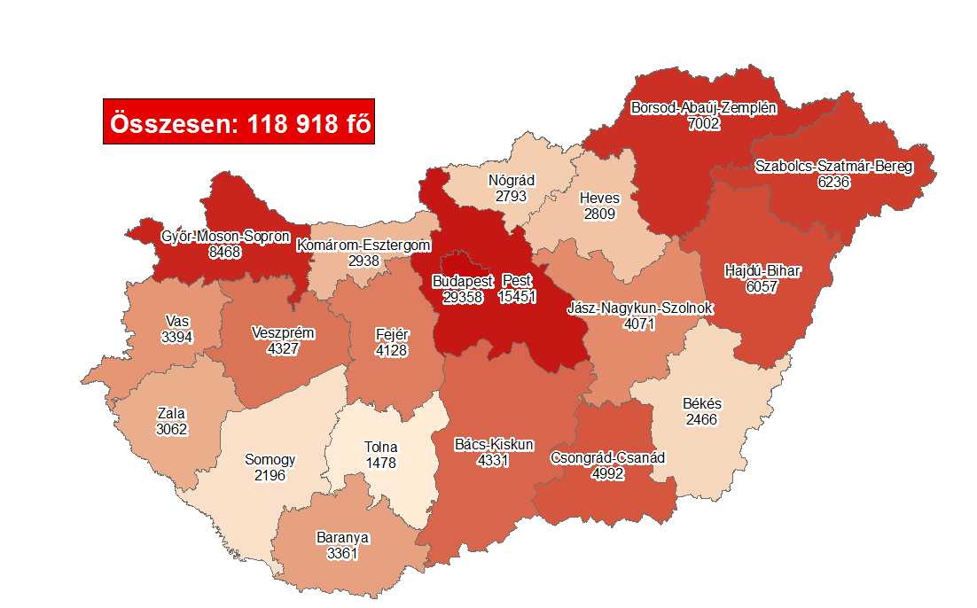 Coronavirus: Active Cases Stand At 88,737 With 103 New Deaths In Hungary