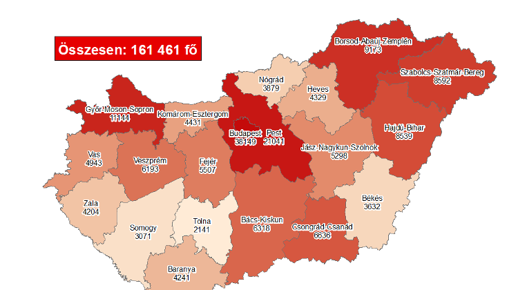 Covid Update: 121,644 Active Cases, 92 New Deaths In Hungary