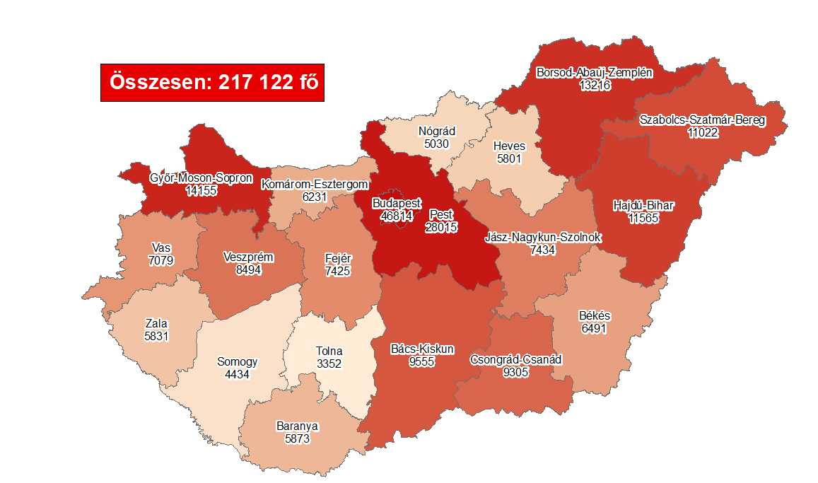 Covid Update: 148,439 Active Cases, 151 New Deaths In Hungary