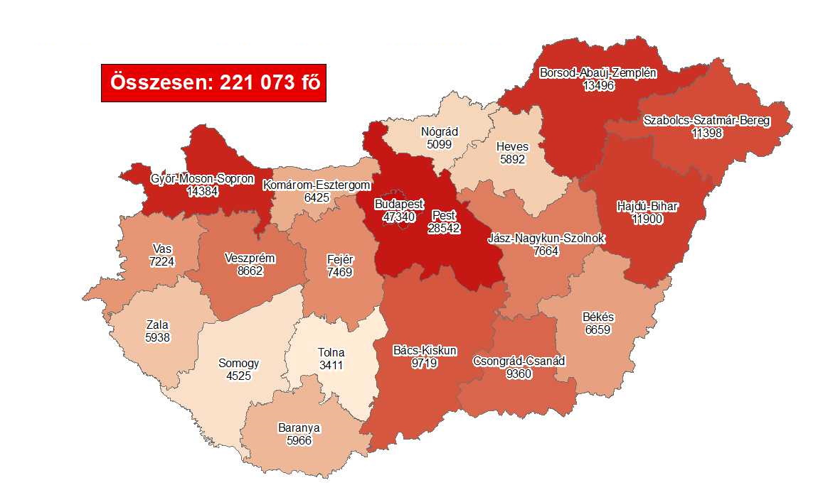 Covid Update: 151,294 Active Cases, 154 New Deaths In Hungary