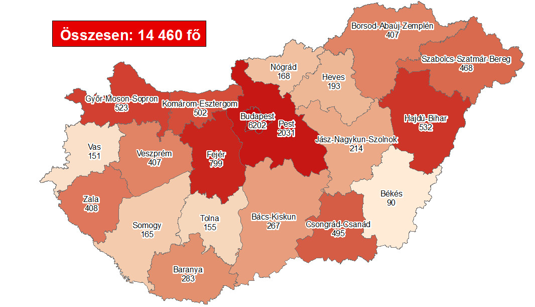 Coronavirus: Active Cases Stand At 9,653 With 8 New Deaths In Hungary