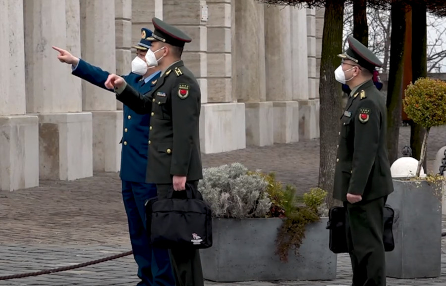 Chinese Defence Minister Visits Presidential Palace In Budapest