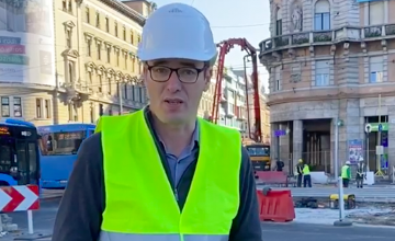 Workers Attacked While Renovating Blaha Lujza tér in Budapest