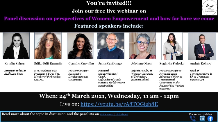 Panel Discussion On Perspectives Of Women Empowerment, H2O Budapest, 24 March
