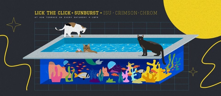 Lick The Click! Sunburst x Isu, Crimson, Chrom, A38 Ship Budapest, 21 August