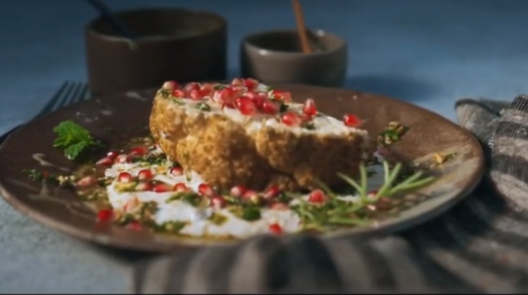 Recipe of the Week: Grilled Cauliflower with Tahini and Green Pesto