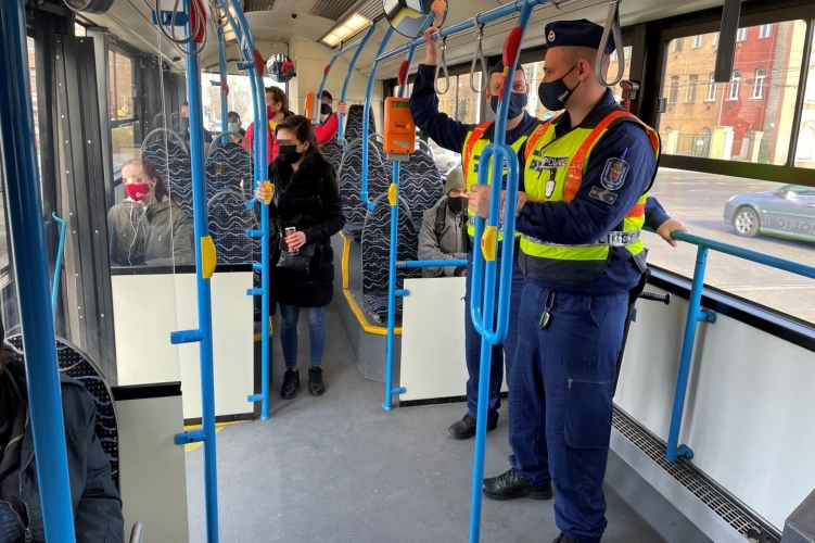 Police Presence On Two Bus Lines In Budapest