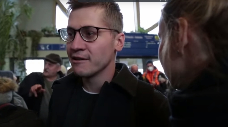Watch: Ukrainian-Russian Couple Escape War by Train to Hungary