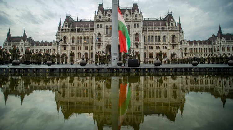 Flag Lowered to Half-Mast in Honour of Arad Martyrs in Budapest