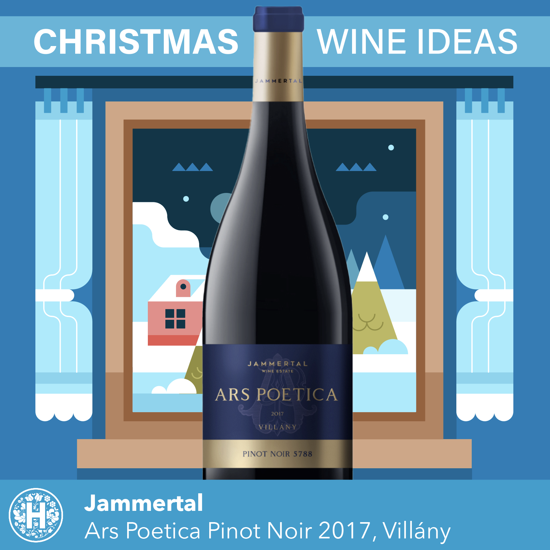 Christmas Wine Ideas in Hungary: Jammertal Ars Poetica Pinot Noir 2017