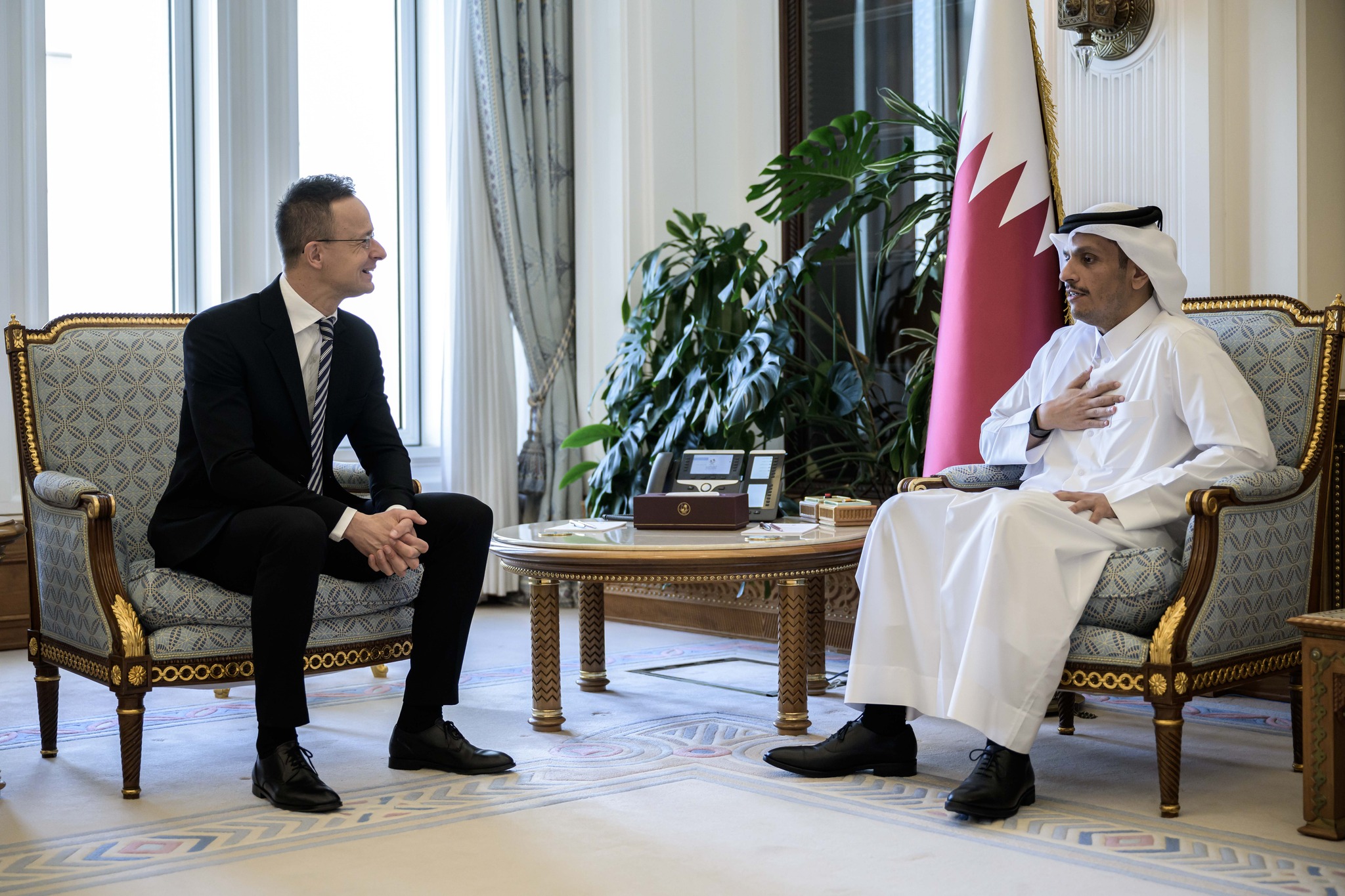 Qatar's Newly Appointed PM Holds First Meeting With Hungarian FM In Doha