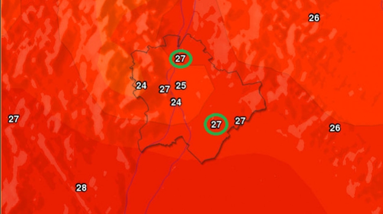 Hottest Day Since Records Began in Budapest on Friday 13 October