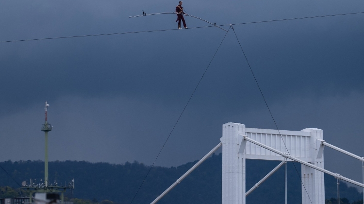 Watch: Tightrope Success Across Danube In Budapest