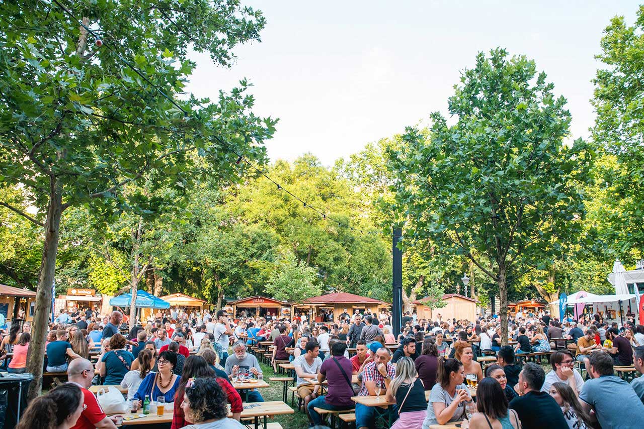 Downtown Beer Festival Takes Over Main Square in Budapest