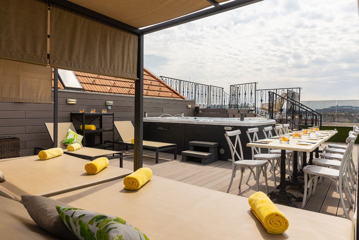 'Sky Beach' Roof-Top Terrace Opens at Mystery Hotel Budapest