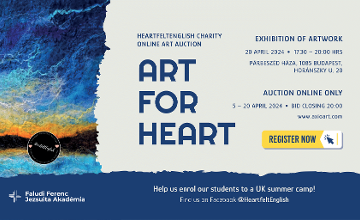 'Art for Heart Auction' by HeartfeltEnglish, Párbeszéd Háza Budapest, 20 April