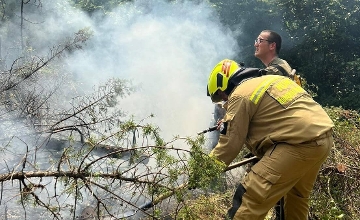 Hungarian Firefighters Join Fight Against Wildfires in North Macedonia