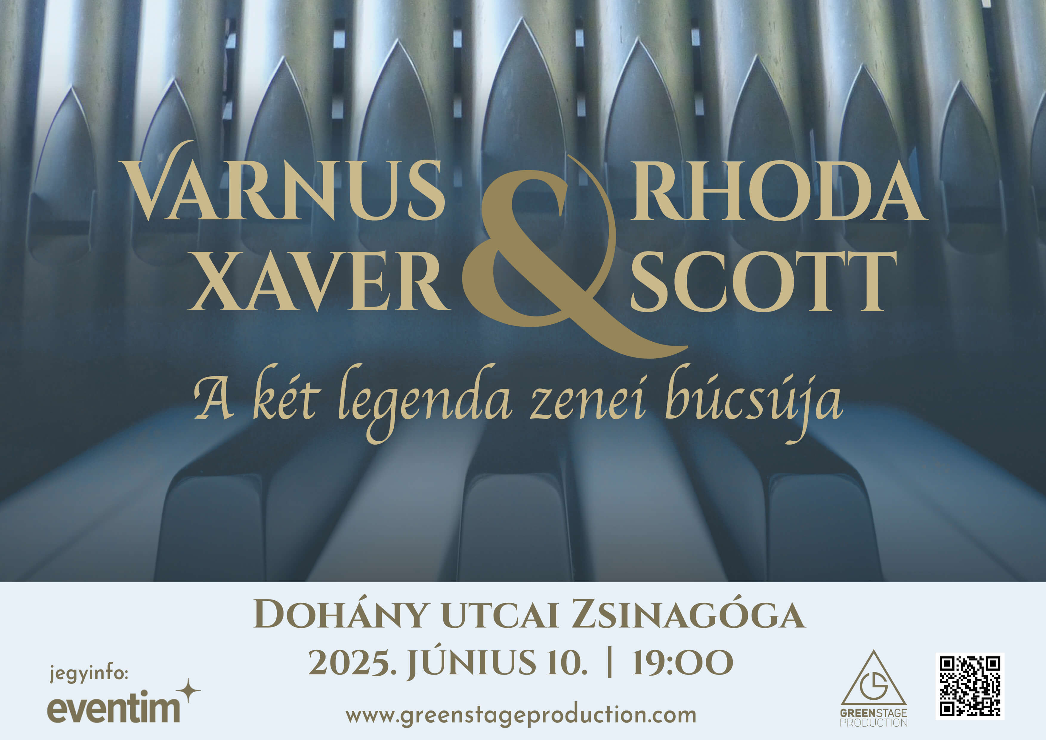 Varnus Xaver & Rhoda Scott, Dohány Street Synagogue Budapest, 10 June