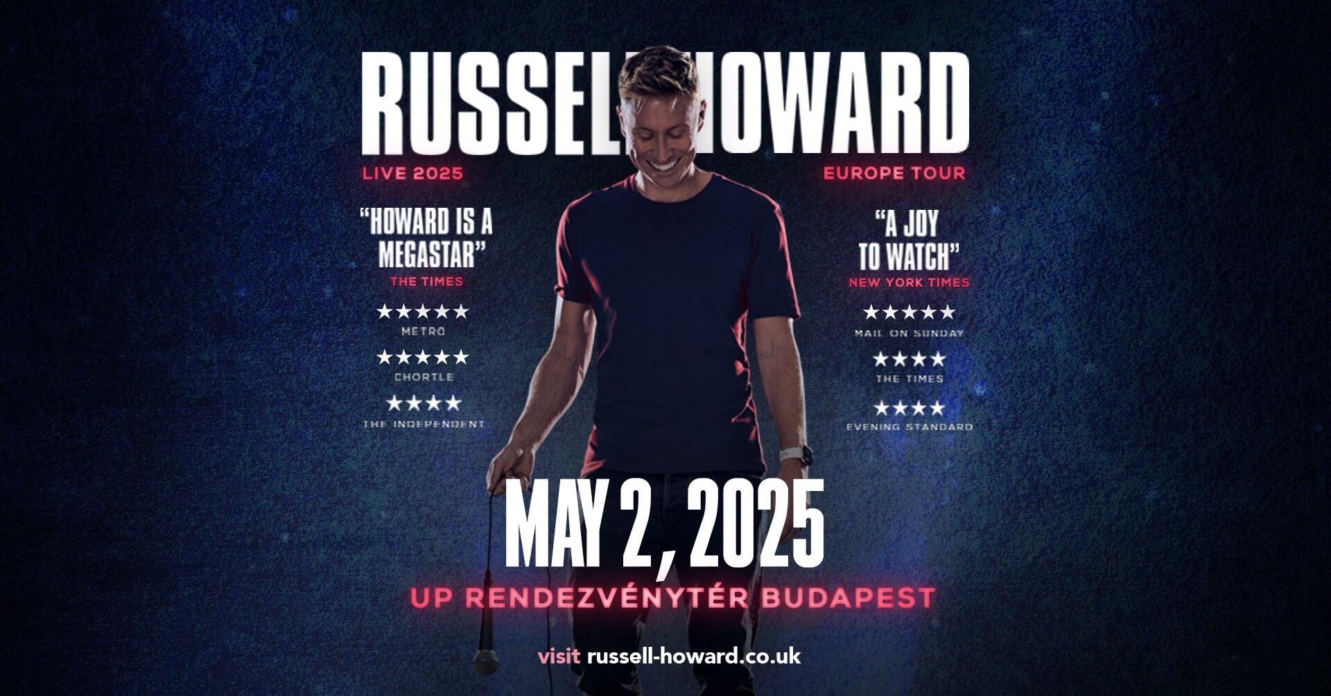 Russell Howard's 'Respite Comedy Show' in Budapest, 2 May 2025