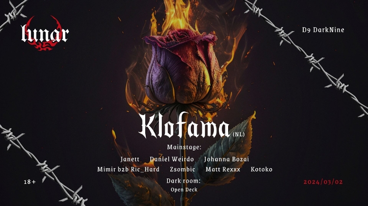 Lunar X Klofama  , D9 Dark Nine Budapest, 2 March