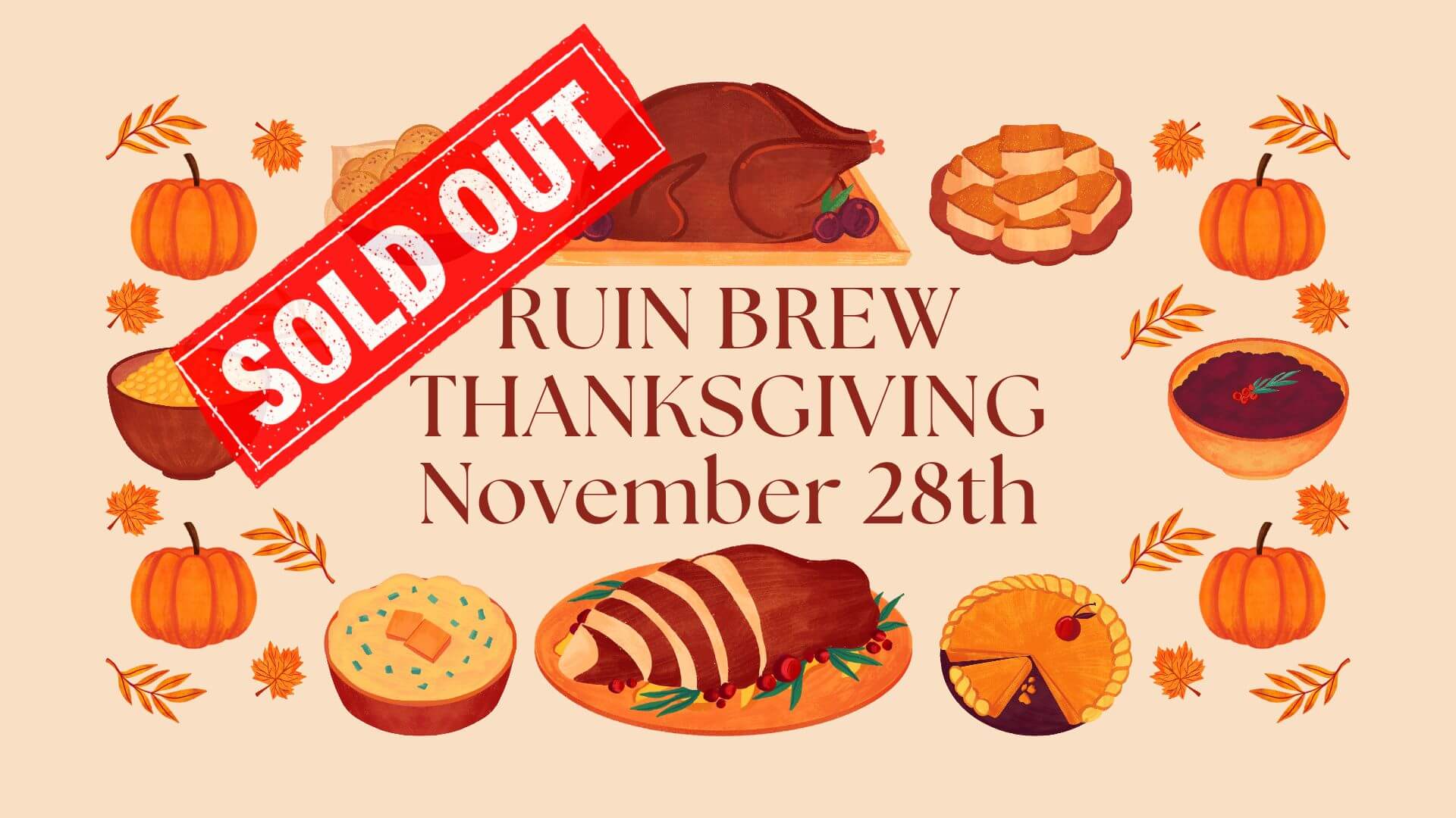 American Thanksgiving Dinner, Ruin Brew: Brunch & Beer Budapest, 28 November