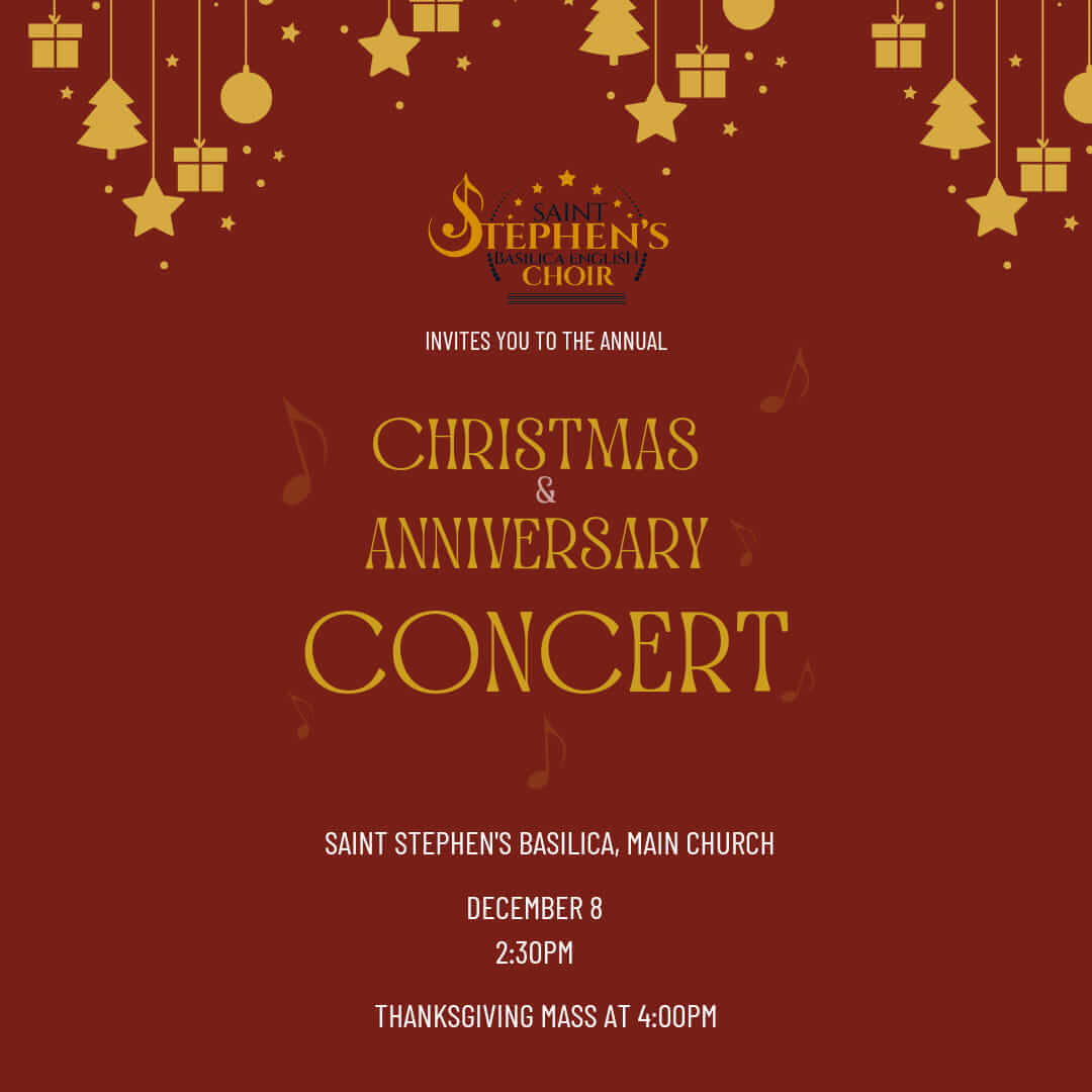 Christmas & Anniversary Concert, St Stephen Basilica Budapest, 8 December