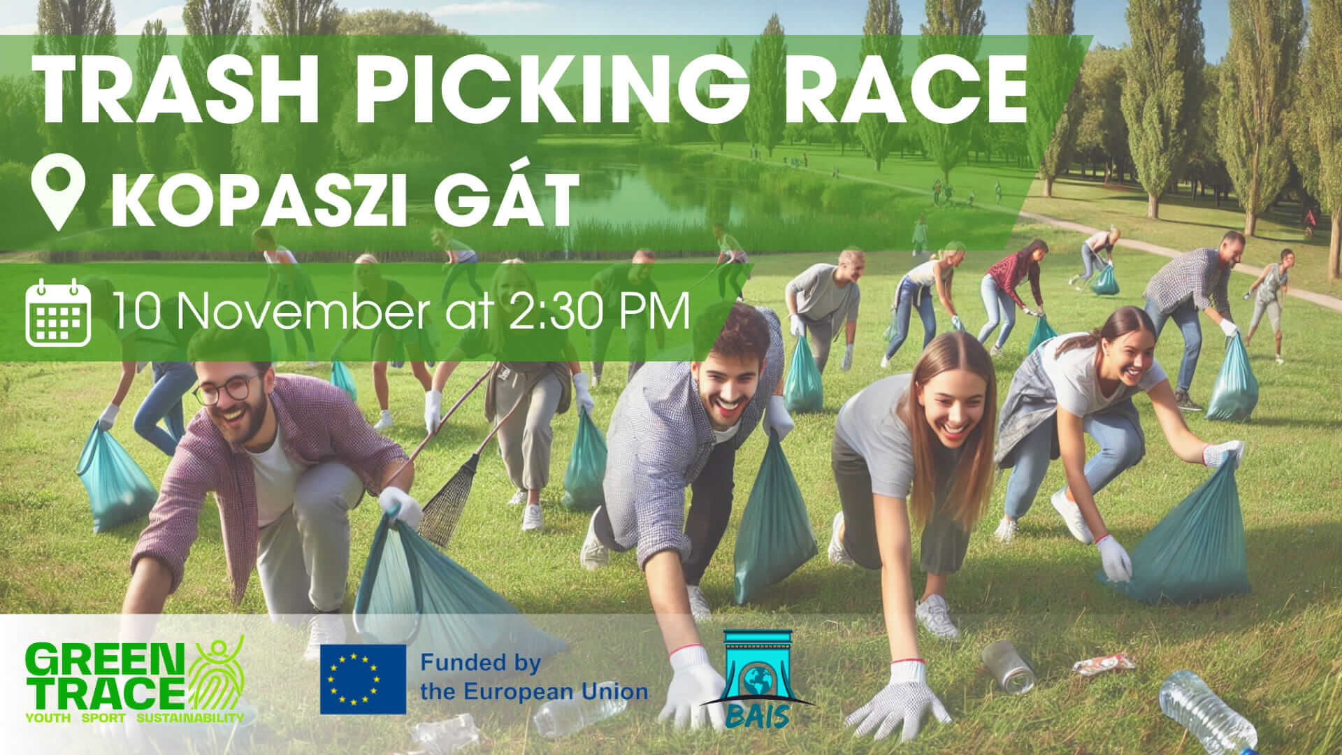 Trash Picking Race, Kopaszi Gát Budapest, 10 November