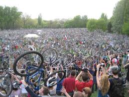 Critical Mass Returns for Birthday Bike Ride in Budapest