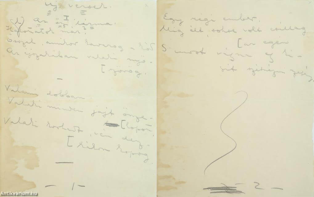 Famed Hungarian Poet’s Manuscript Sells for Record Price - Autumn Noise by Endre Ady