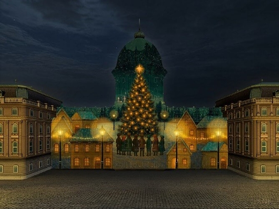 Festive Light Painting & Drone Shows to Light Up Hungarian National Gallery